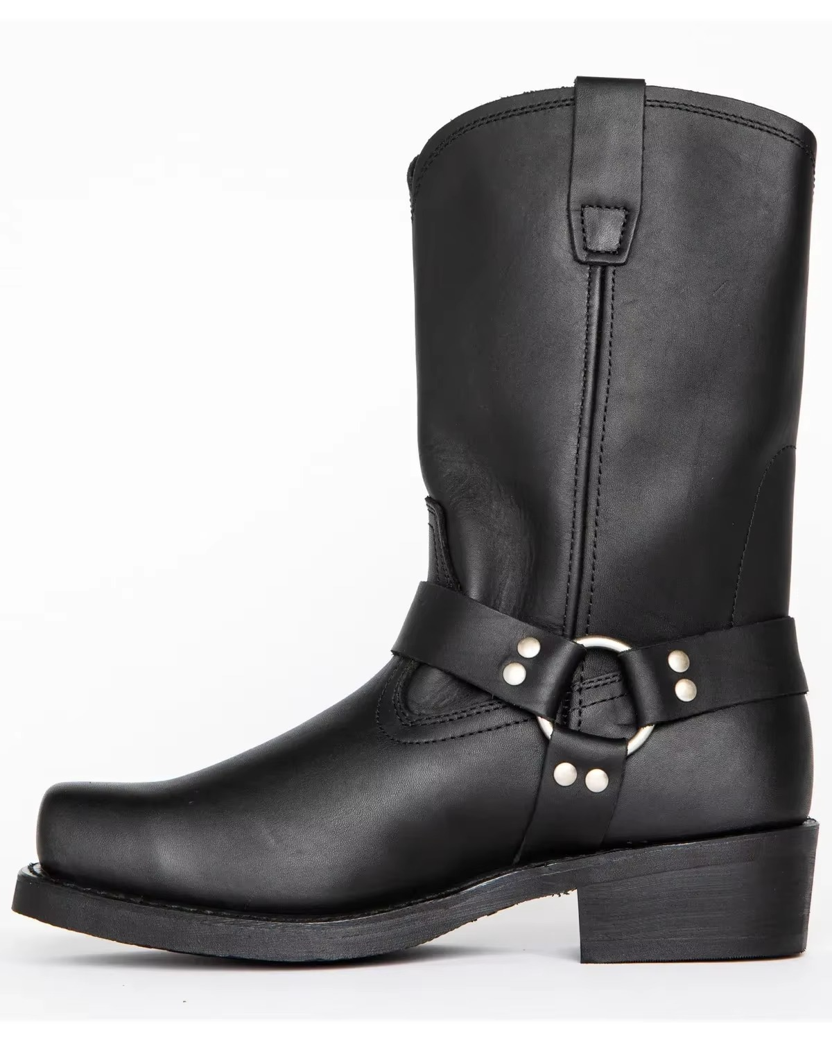 Men's Western Boots with Mid Calf Height and Retro Stitching