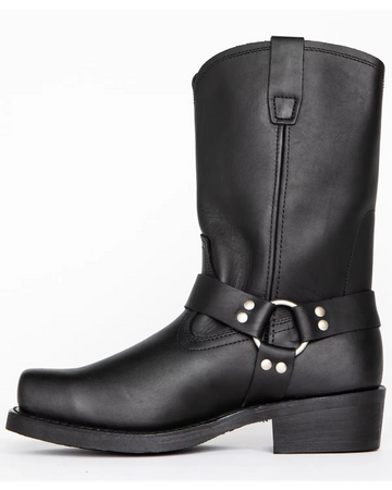 Men's Western Boots with Mid Calf Height and Retro Stitching