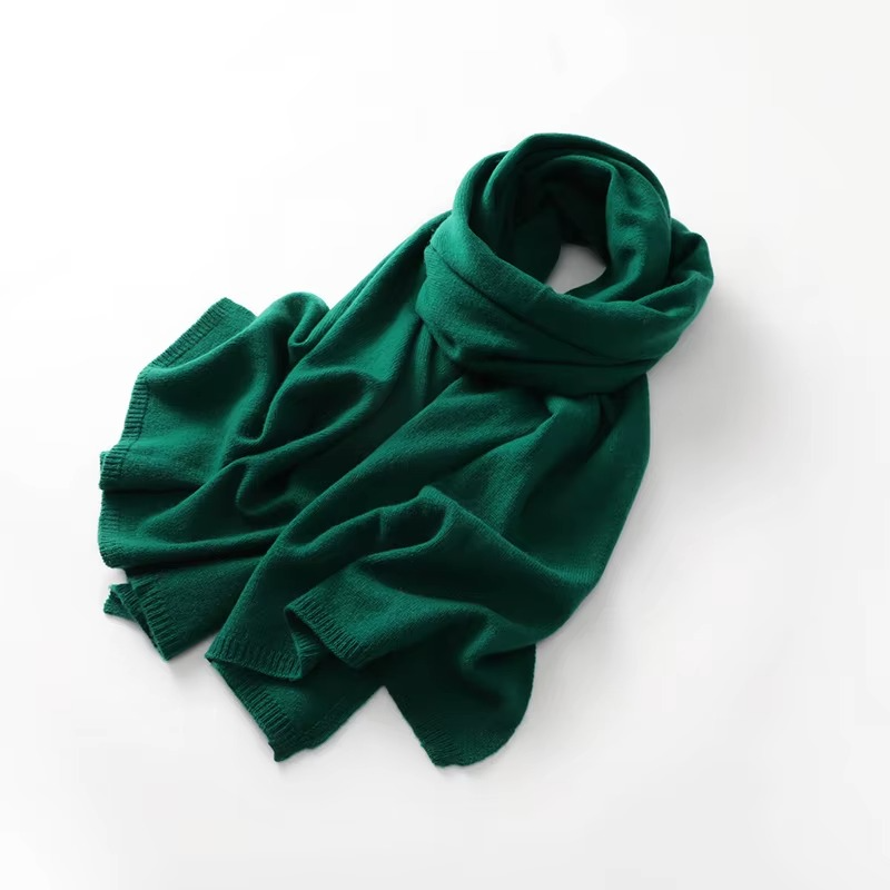 Breathable Knit Scarf with Natural Fibers for Wind Protection, 63 Inch Length
