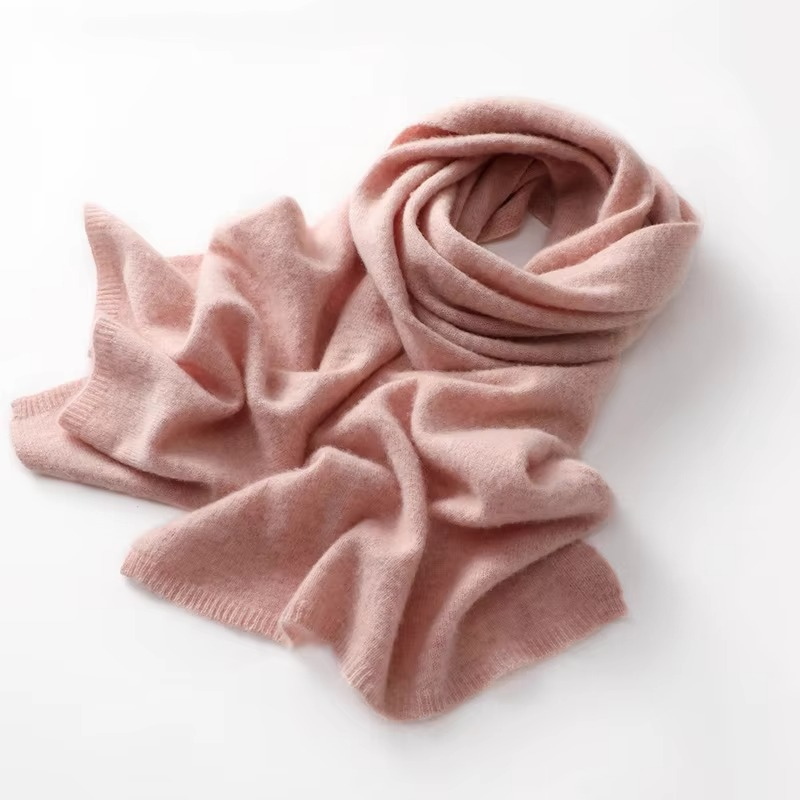 Breathable Knit Scarf with Natural Fibers for Wind Protection, 63 Inch Length