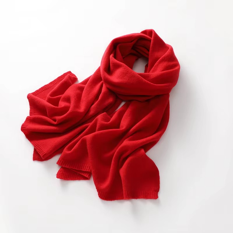 Breathable Knit Scarf with Natural Fibers for Wind Protection, 63 Inch Length