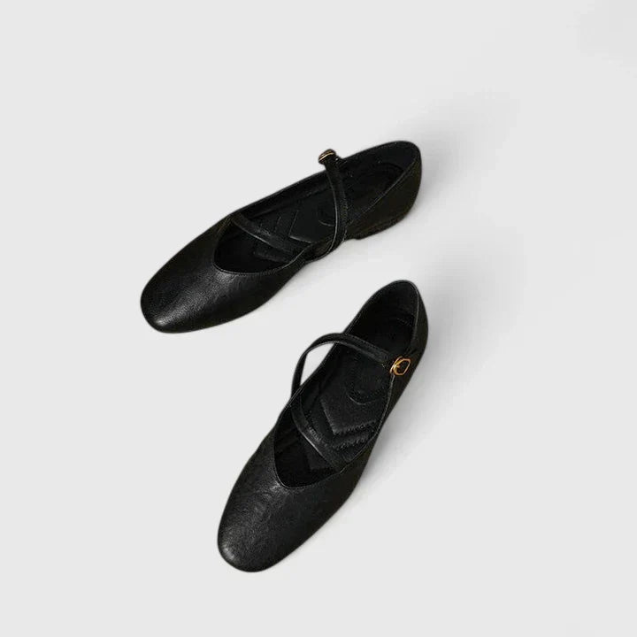 Women's Leather Mary Jane Flats Orthopedic