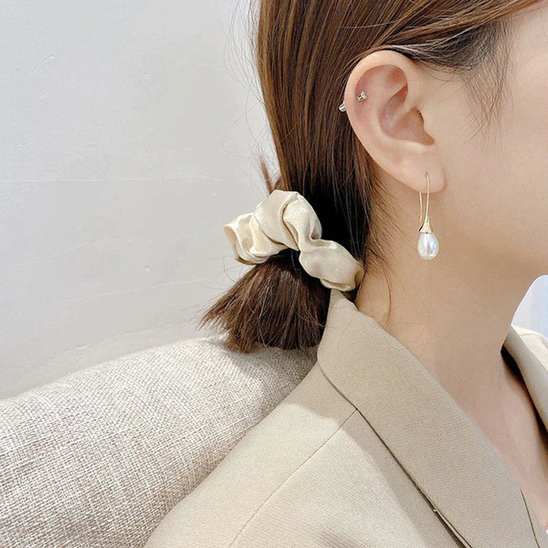 Women's Pearl Drop Hook Earrings - Teardrop Dangle Style