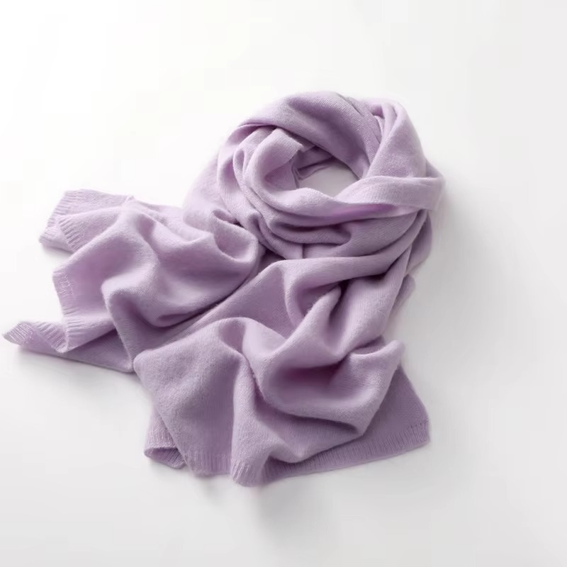 Breathable Knit Scarf with Natural Fibers for Wind Protection, 63 Inch Length
