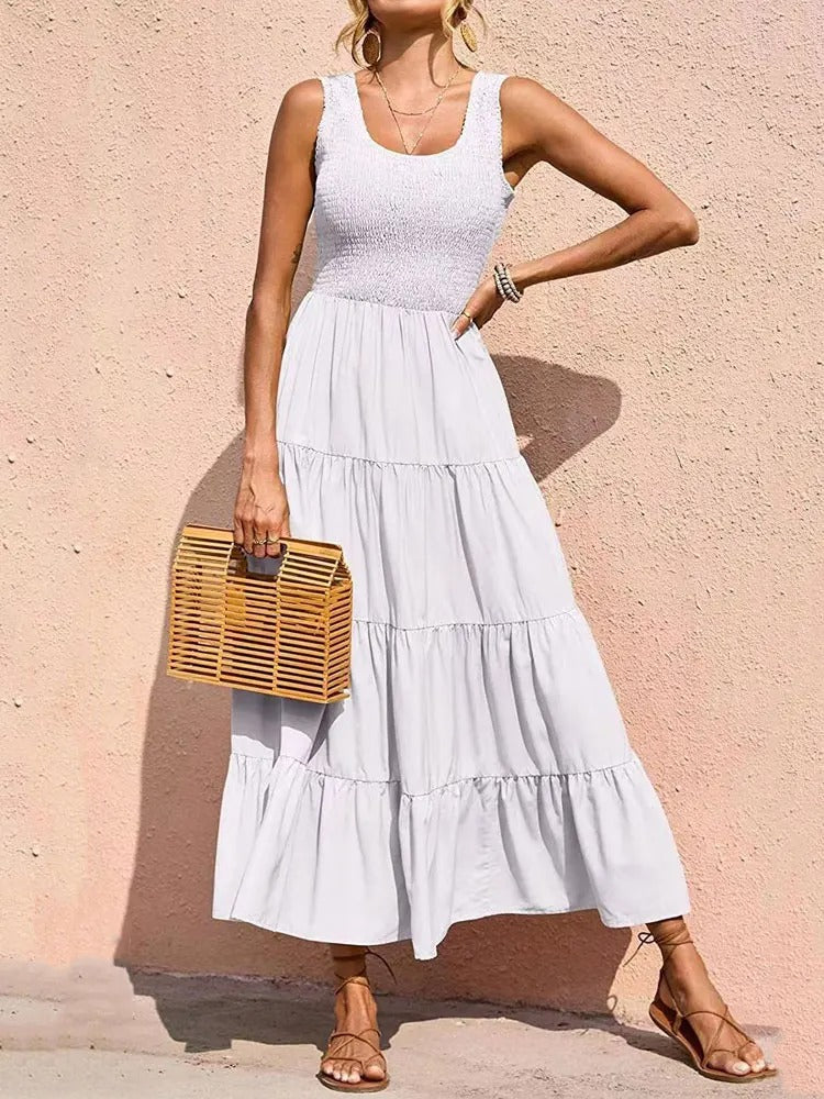 Women's Tiered Maxi Dress Smocked