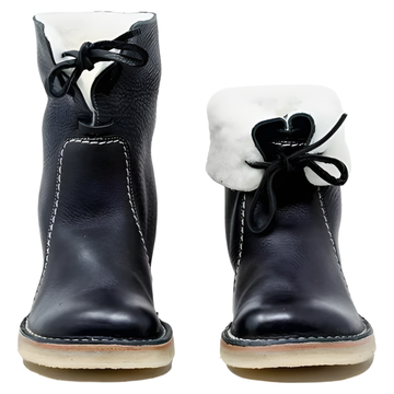 Winter Boots with Wool Lining and Full Grain Leather, Lace Up