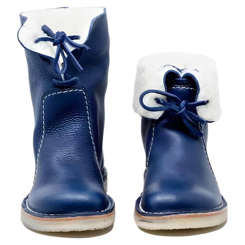 Winter Boots with Wool Lining and Full Grain Leather, Lace Up