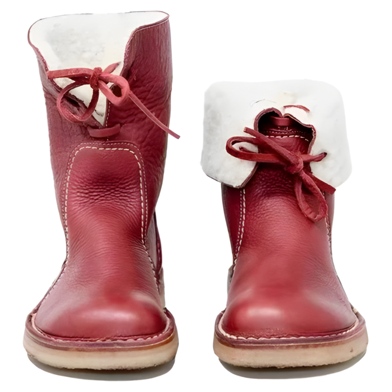 Winter Boots with Wool Lining and Full Grain Leather, Lace Up