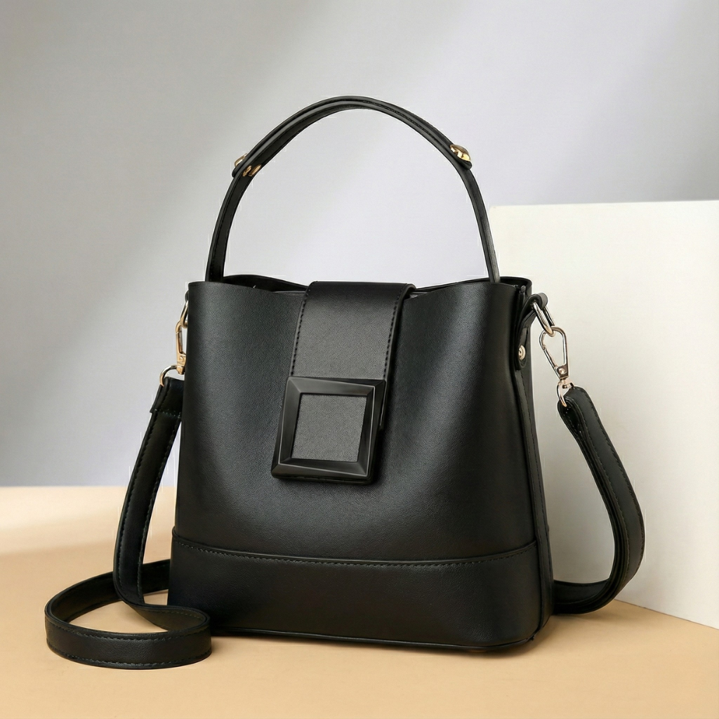Women’s Savona Faux Leather Handbag – Structured Top Handle Crossbody Bag