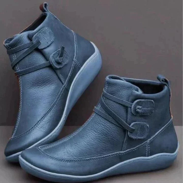 Supportive Ankle Boots with Side Lacing and Cushioned Insole for All-Day Wear