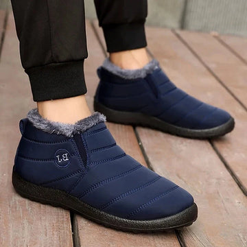 Slip-On Snow Boots with Warm Insulated Lining and Textured Traction Sole