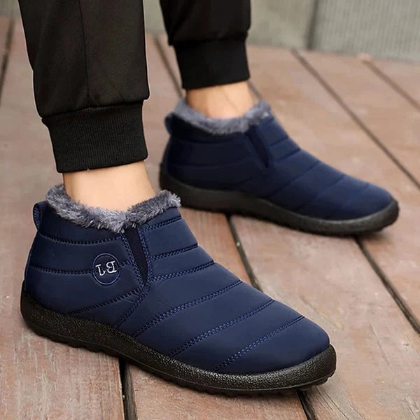 Slip-On Snow Boots with Warm Insulated Lining and Textured Traction Sole