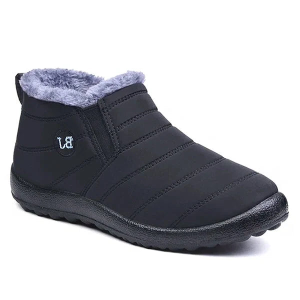 Slip-On Snow Boots with Warm Insulated Lining and Textured Traction Sole