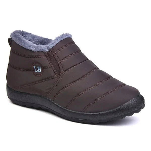 Slip-On Snow Boots with Warm Insulated Lining and Textured Traction Sole