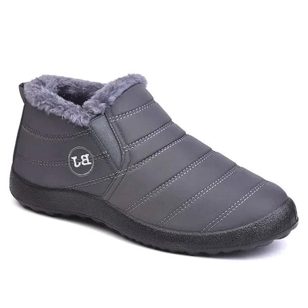 Slip-On Snow Boots with Warm Insulated Lining and Textured Traction Sole
