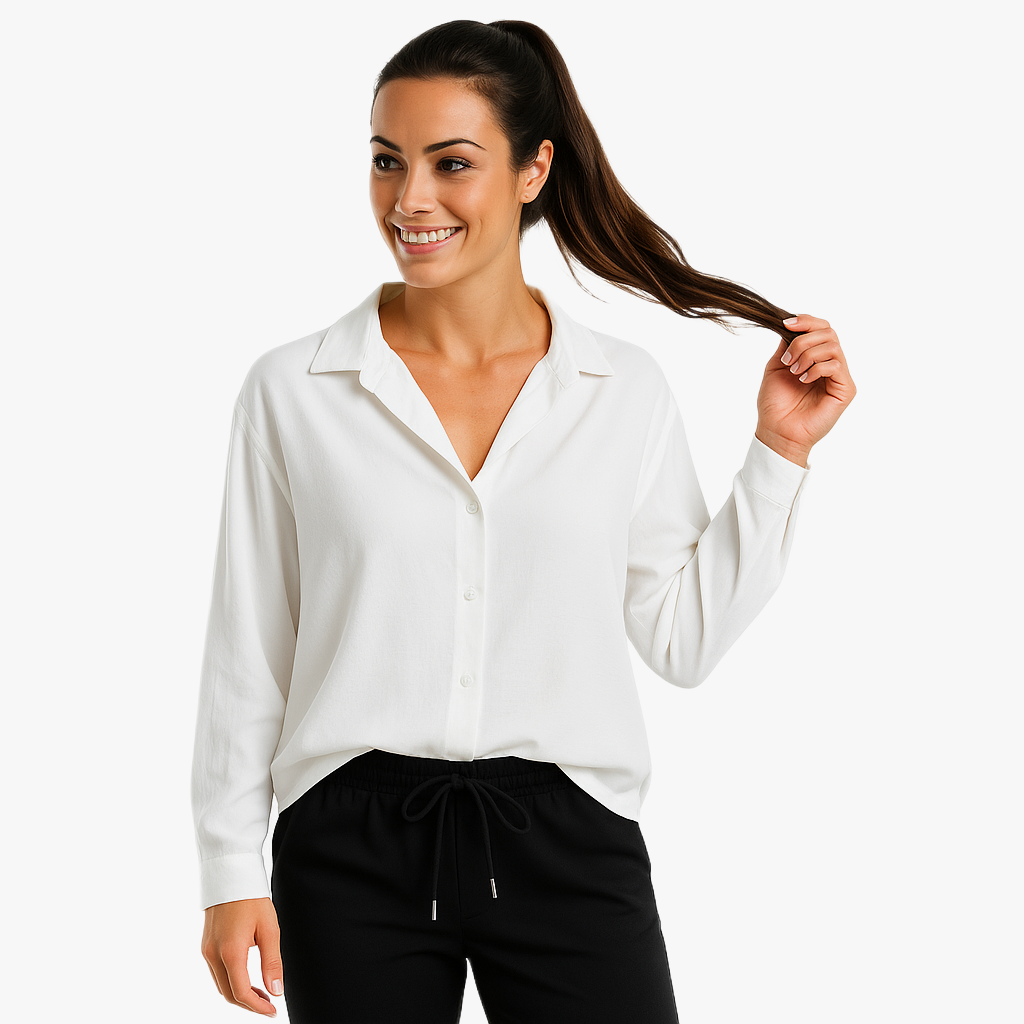 Chic Women's Button-Up Blouse for Everyday Wear