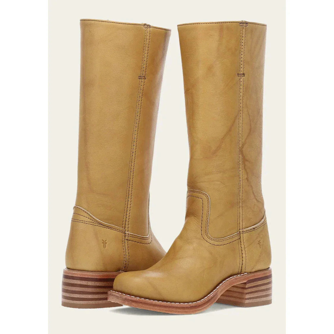 Western Inspired Knee High Boots - Block Heel Pull On Cowboy Style Shoes