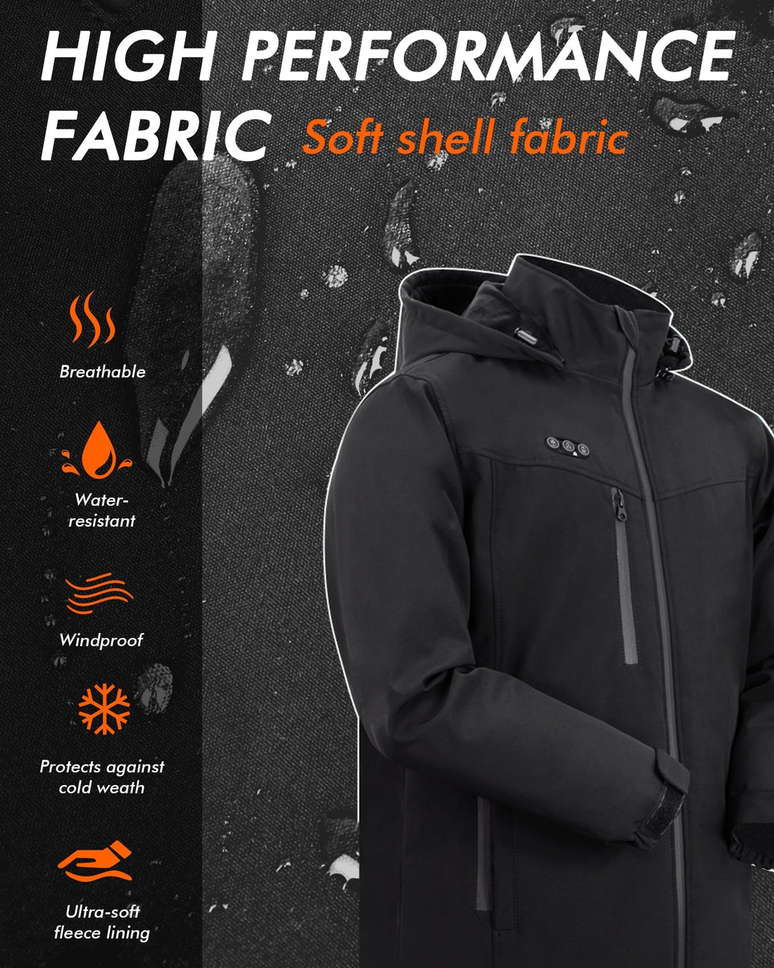the warm coat has multi pockets
