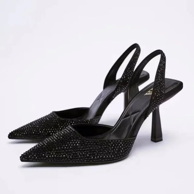 Women’s Pointed Toe Slingback Heels with High Stiletto and Elegant Evening Silhouette