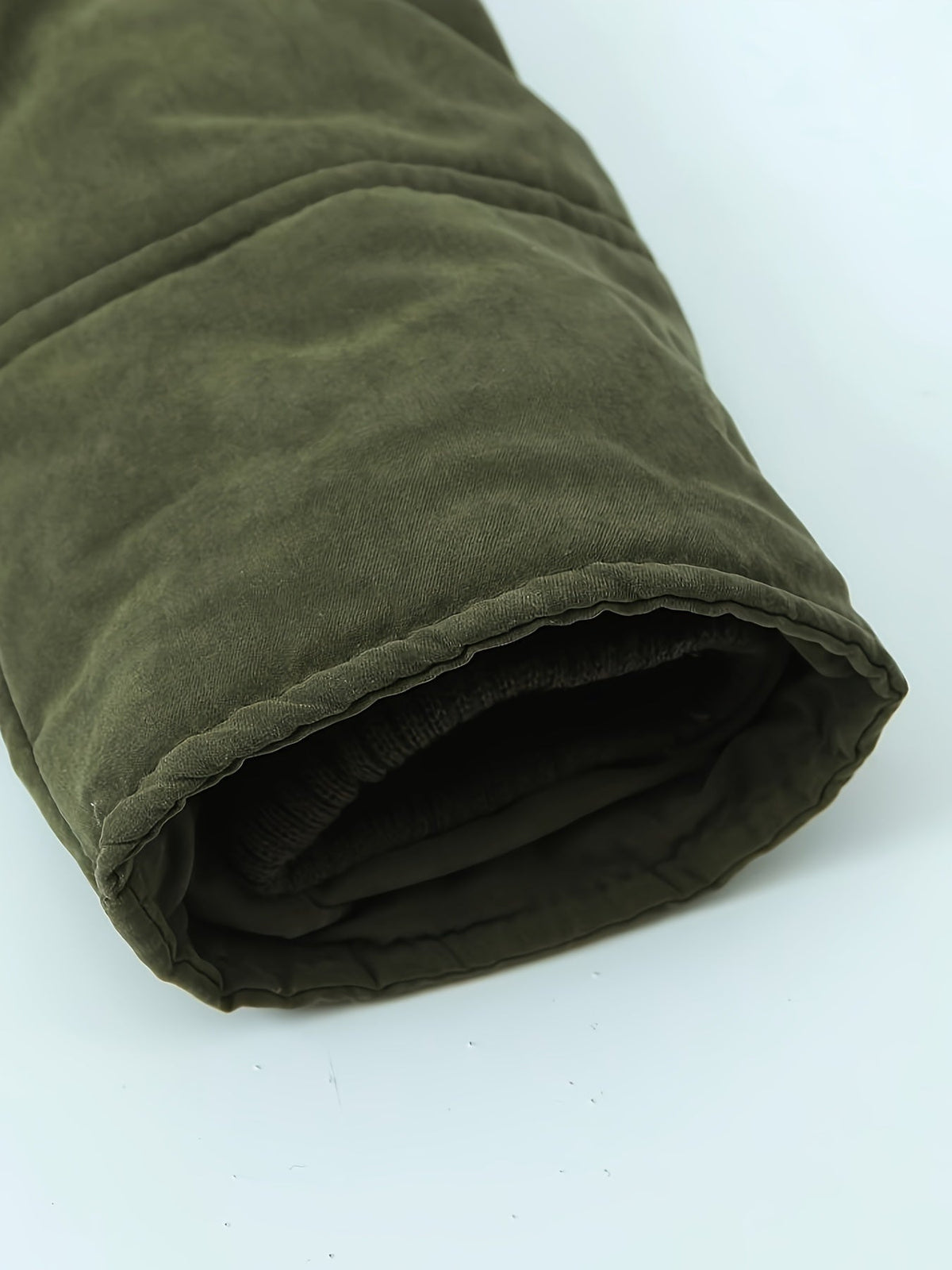 Women's Mid Length Parka with Snap Button Closure and Plush Lining, Adjustable Drawstring