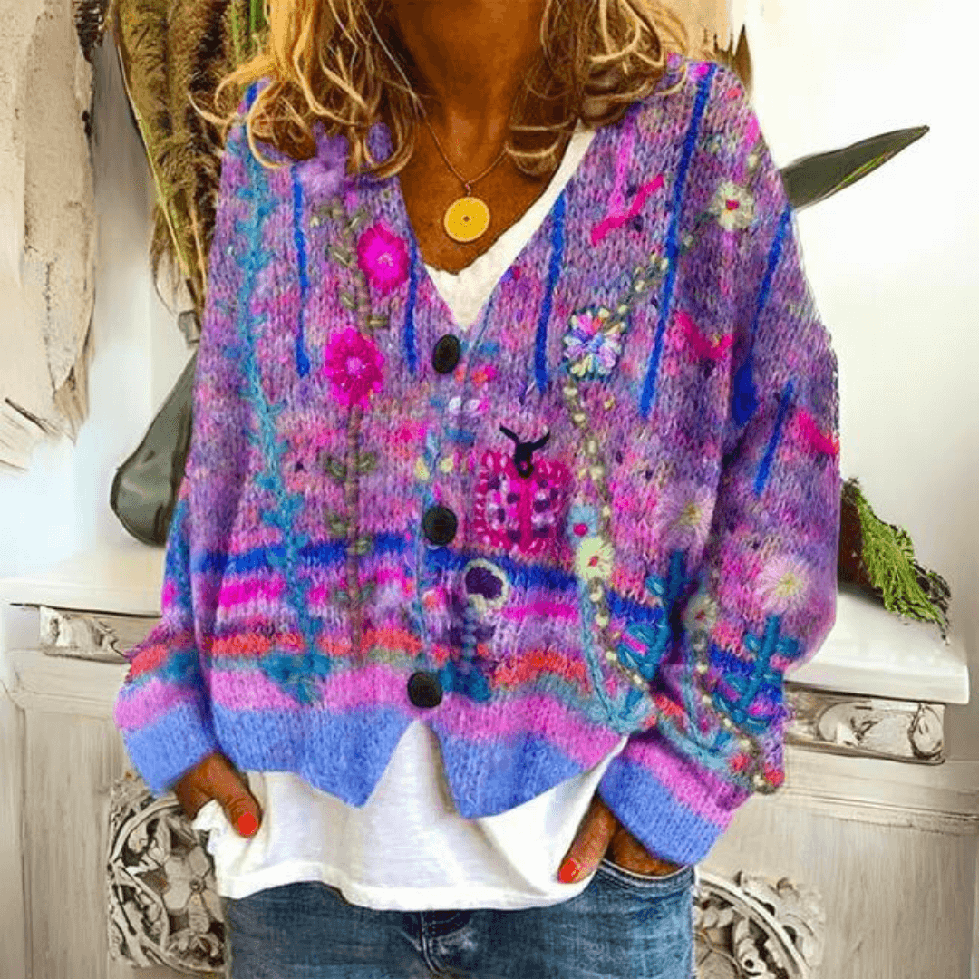 Slim Fit Button Front Cardigan with Long Sleeves and Soft Knit Fabric