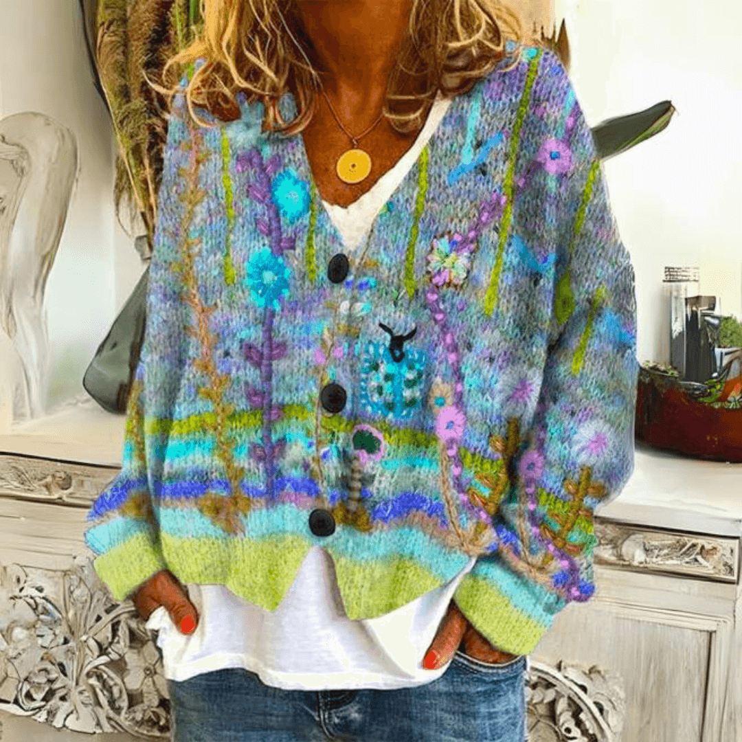 Slim Fit Button Front Cardigan with Long Sleeves and Soft Knit Fabric