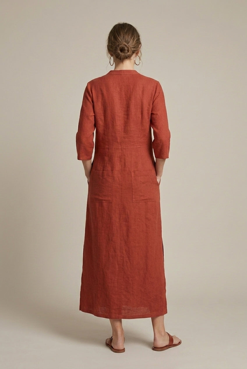 Women's Maxi Dress V-Neck Relaxed Fit