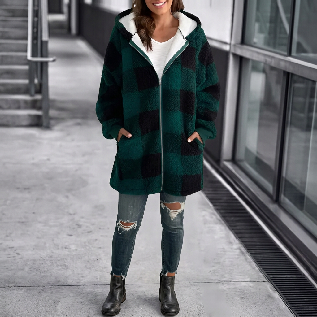 Women's Fleece Pullover Hoodie with Micro Elastic Cuffs and Loose Fit