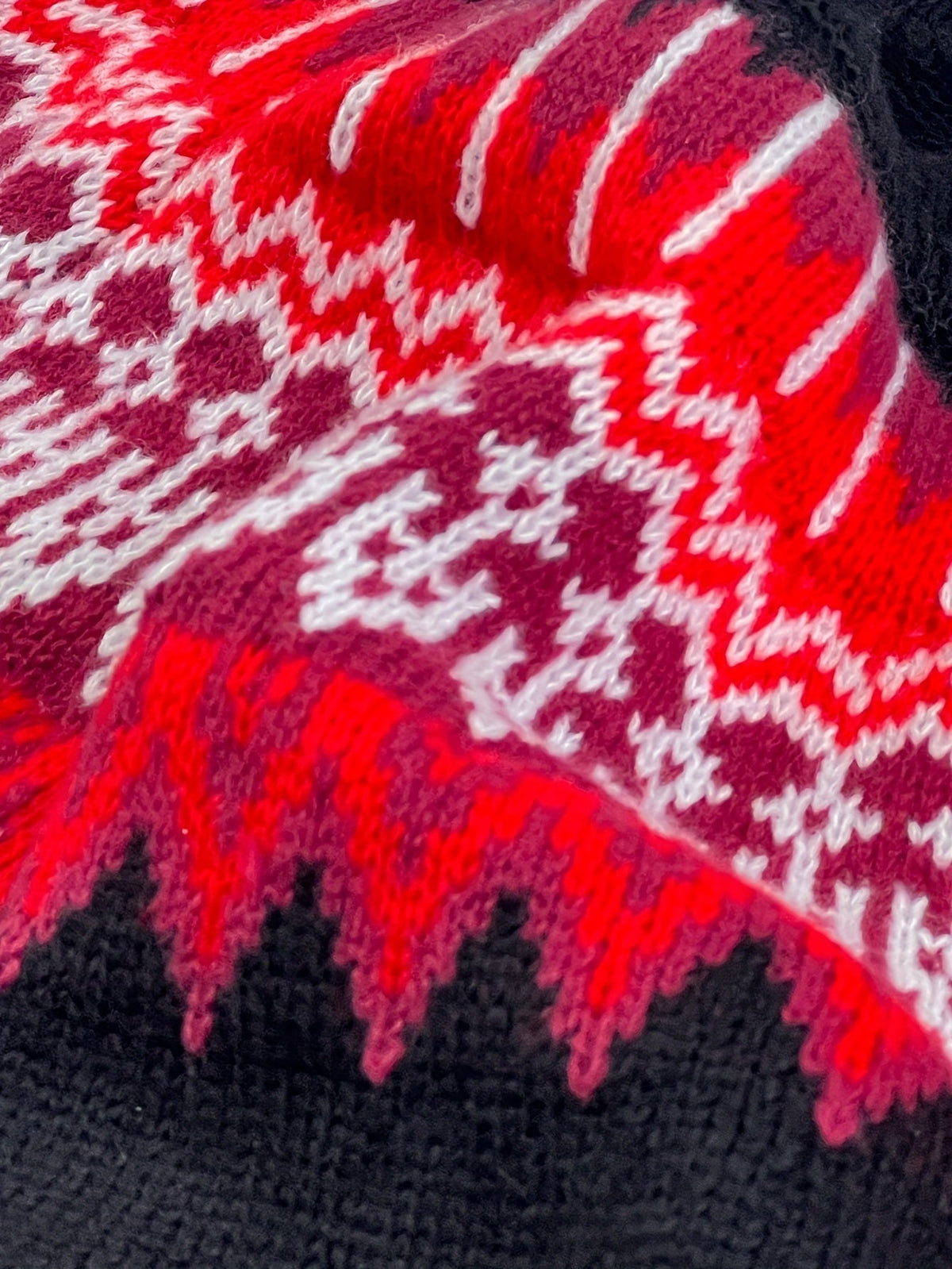 Chunky Knit Sweater with Jacquard Weave Pattern and Round Neck, Hip Length