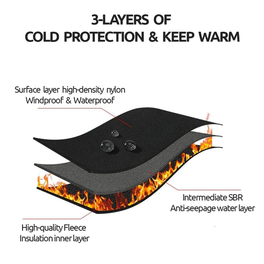 Touchscreen Winter Gloves with Full Palm Conductive Material and Silicone Grip, Neoprene Shell