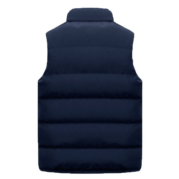 Men's Puffer Vest with Stand Up Collar and Zippered Pockets, Water Repellent