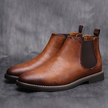 Men's Chelsea Boots with Elastic Side Panels and EVA Cushioned Sole