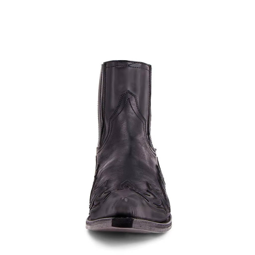 Women's Pointed Toe Western Boots with Embroidered Shaft and Rubber Grip Sole