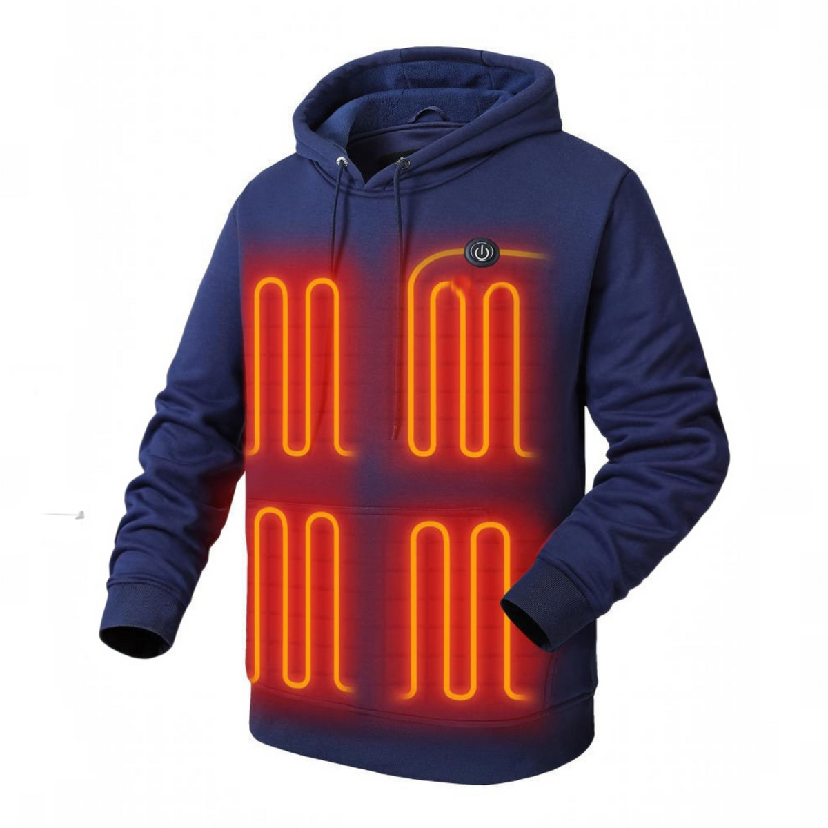 Heated Hoodie with Five Carbon Fiber Zones and Three Temperature Settings