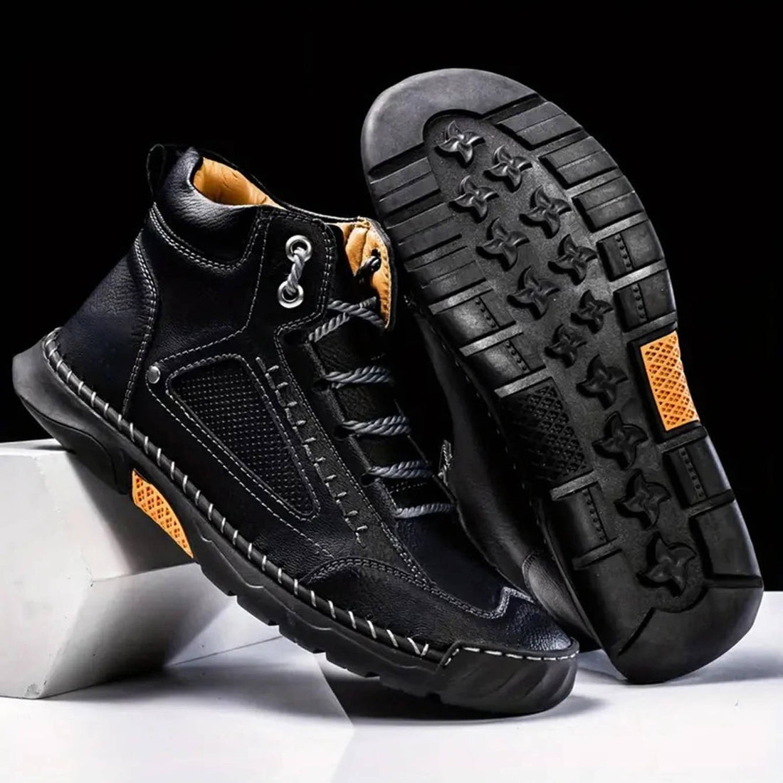 Wide Fit Hiking Boots with Sealed Seams and EVA Foam Cushioning, Orthopedic Arch Support