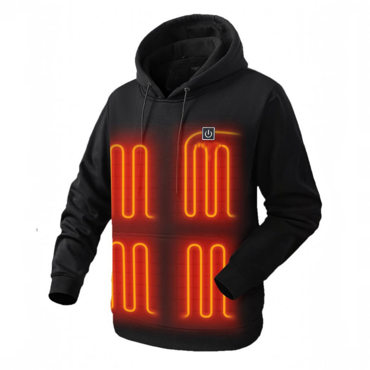 Heated Hoodie with Five Carbon Fiber Zones and Three Temperature Settings