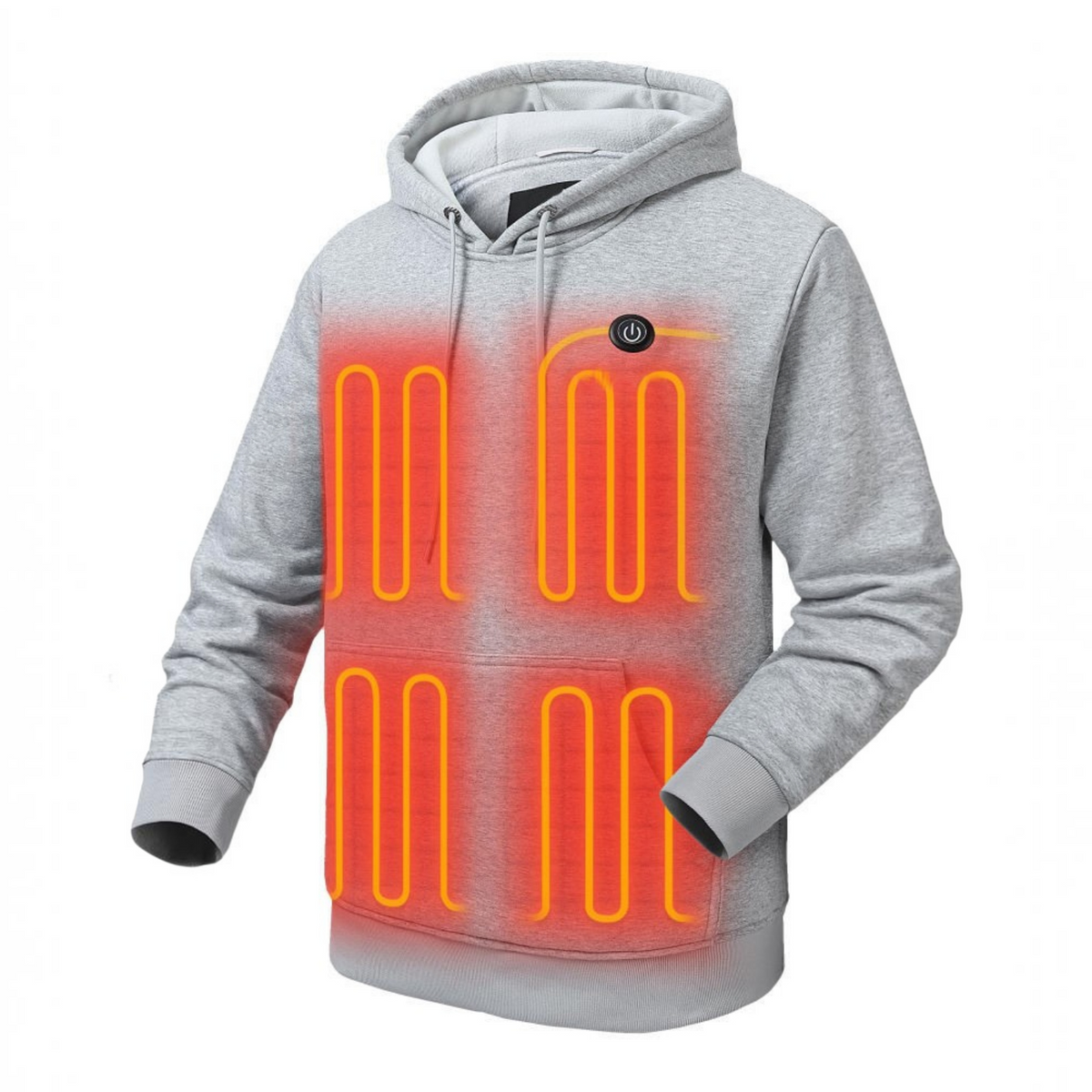 Heated Hoodie with Five Carbon Fiber Zones and Three Temperature Settings