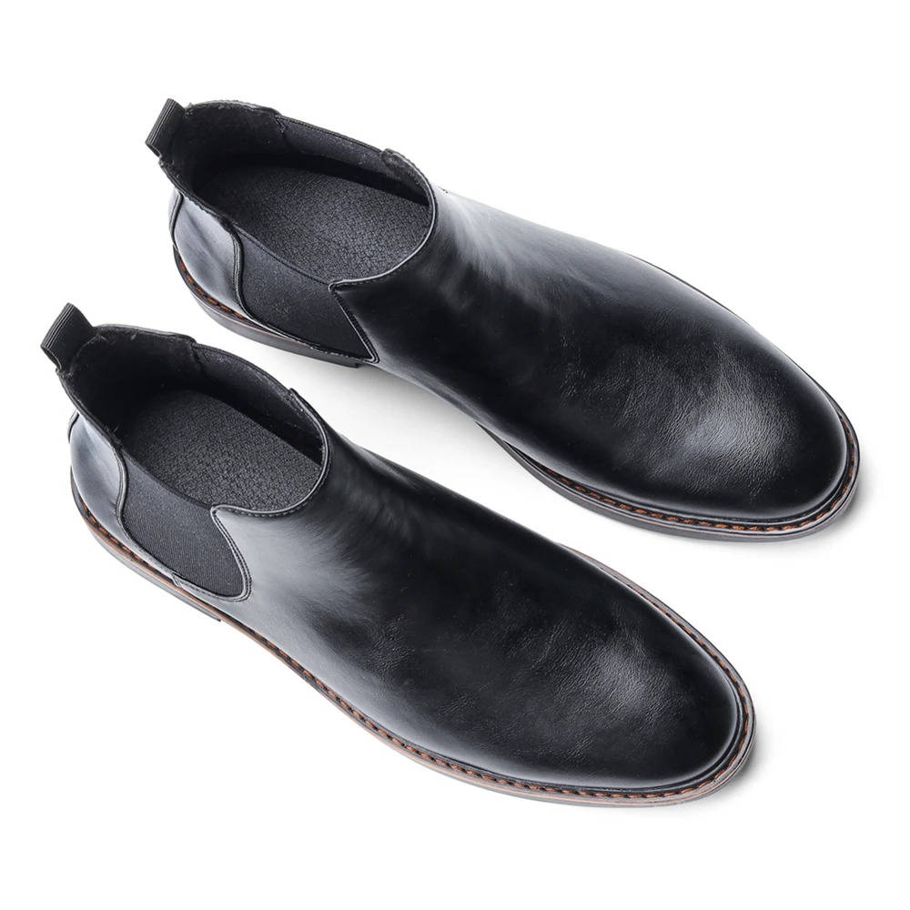 Men's Chelsea Boots with Elastic Side Panels and EVA Cushioned Sole
