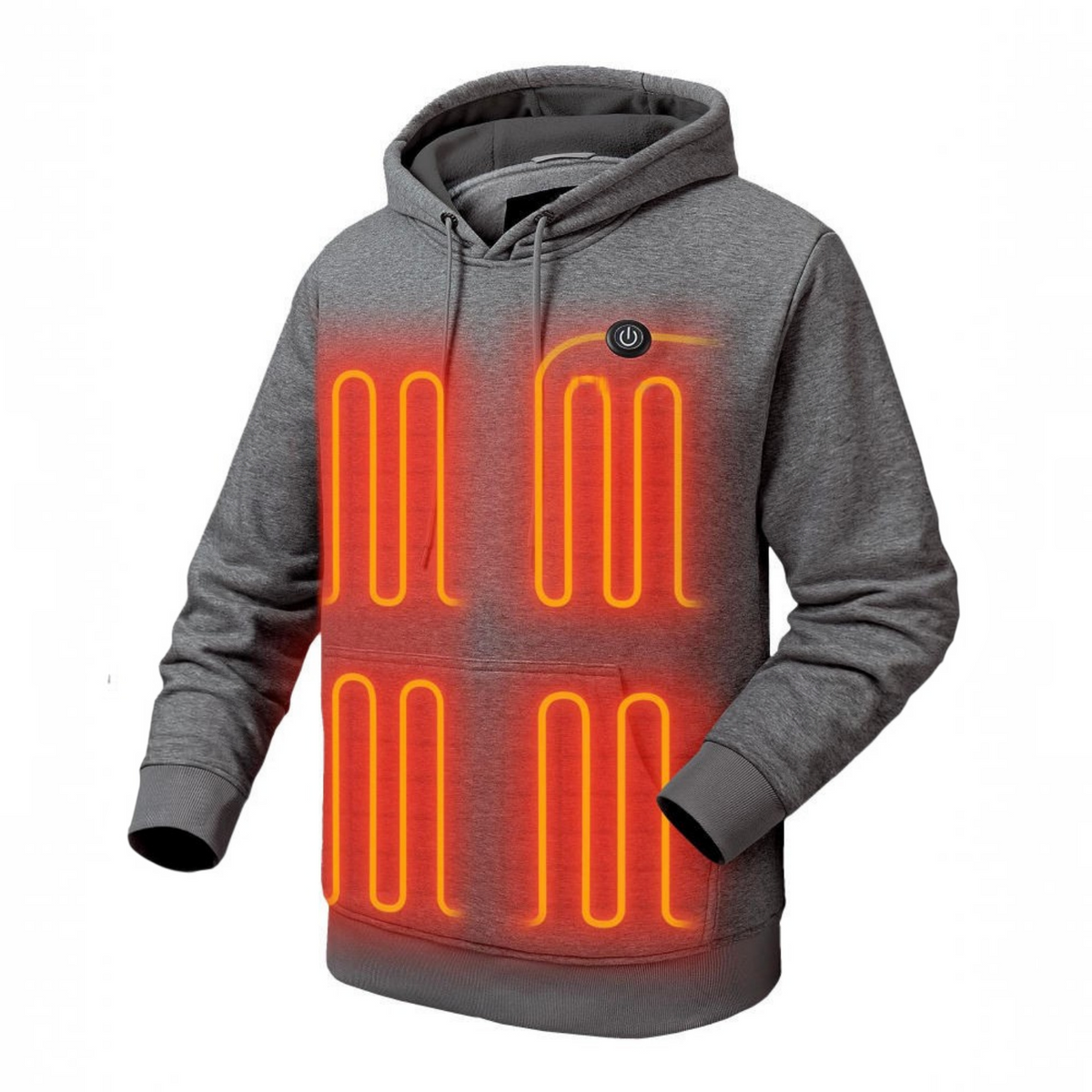 Heated Hoodie with Five Carbon Fiber Zones and Three Temperature Settings
