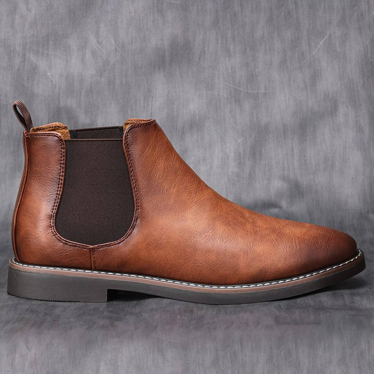 Men's Chelsea Boots with Elastic Side Panels and EVA Cushioned Sole