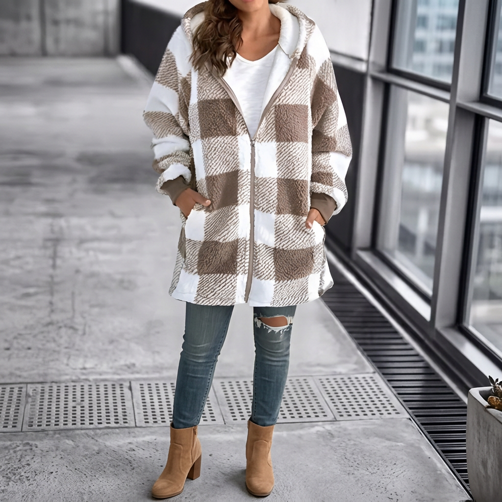 Women's Fleece Pullover Hoodie with Micro Elastic Cuffs and Loose Fit
