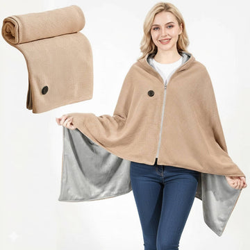 Heated Shawl Blanket with 8 Zones and 3 Temperature Settings for Shoulders