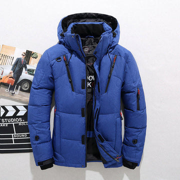 Hooded Zip Jacket with Removable Snap Hood and Thick Polyester, Wind Protection
