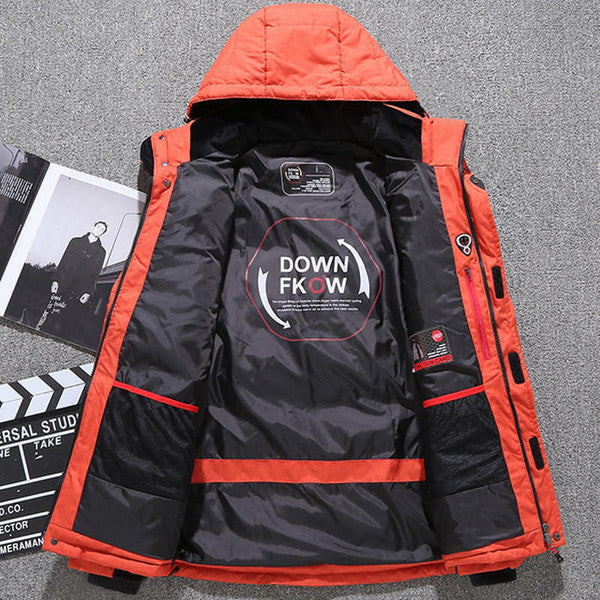 Hooded Zip Jacket with Removable Snap Hood and Thick Polyester, Wind Protection