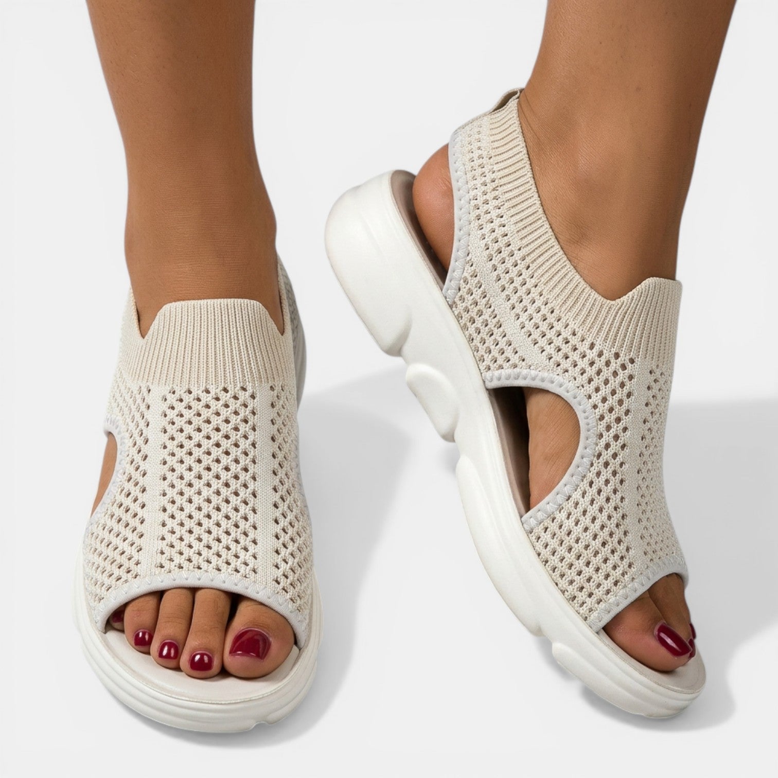 Women's Orthopedic Sandals Knit Platform Slingback
