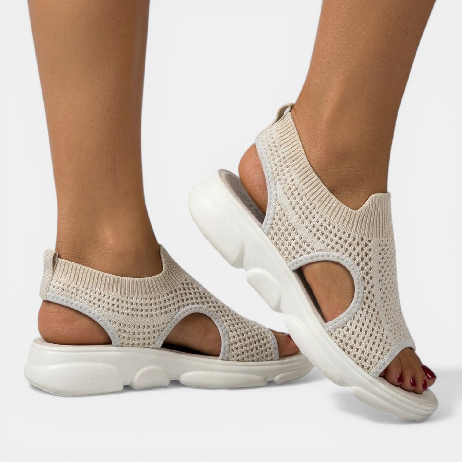 Women's Orthopedic Sandals Knit Platform Slingback