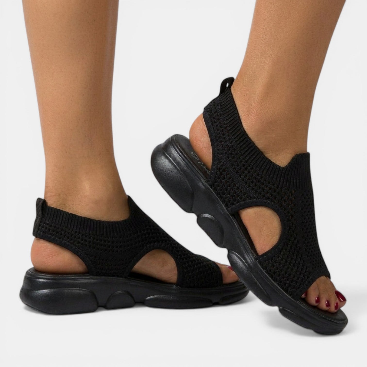 Women's Orthopedic Sandals Knit Platform Slingback