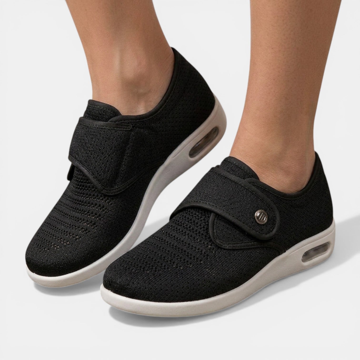 Women's Orthopedic Sneakers Knit Velcro Strap Breathable