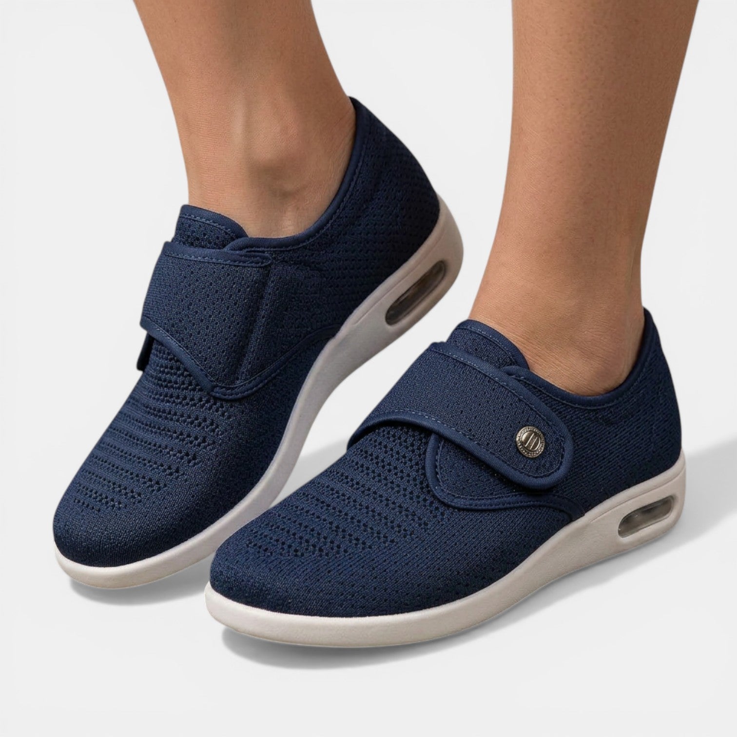 Women's Orthopedic Sneakers Knit Velcro Strap Breathable