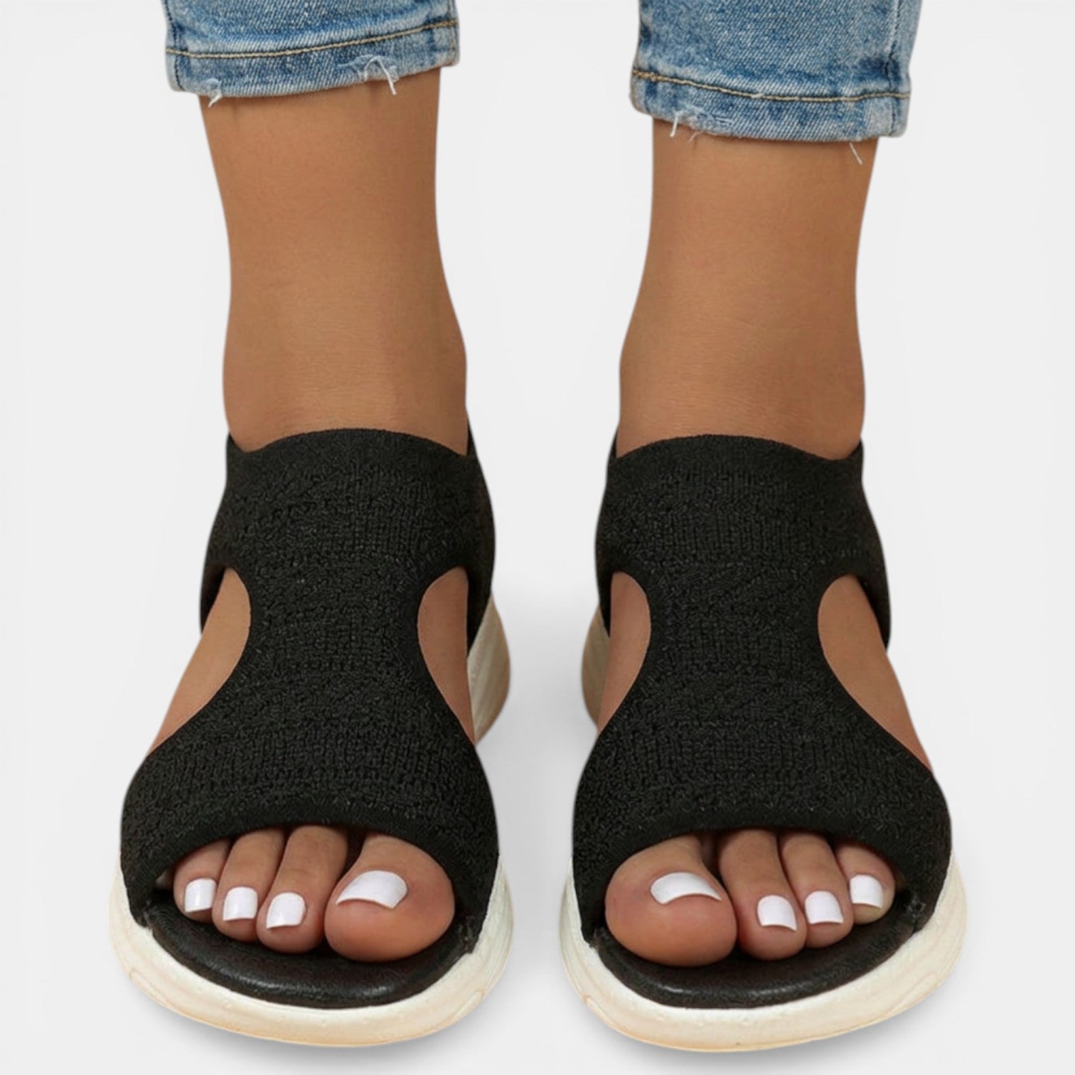 Women's Orthopedic Sandals Knit Platform Slip-On